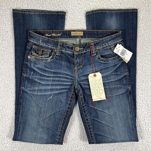 See Thru Soul Denim - See Thru Soul Jeans NWT Women’s 29 (Actual 32x33) Blue Boot Cut Most Wanted Boho